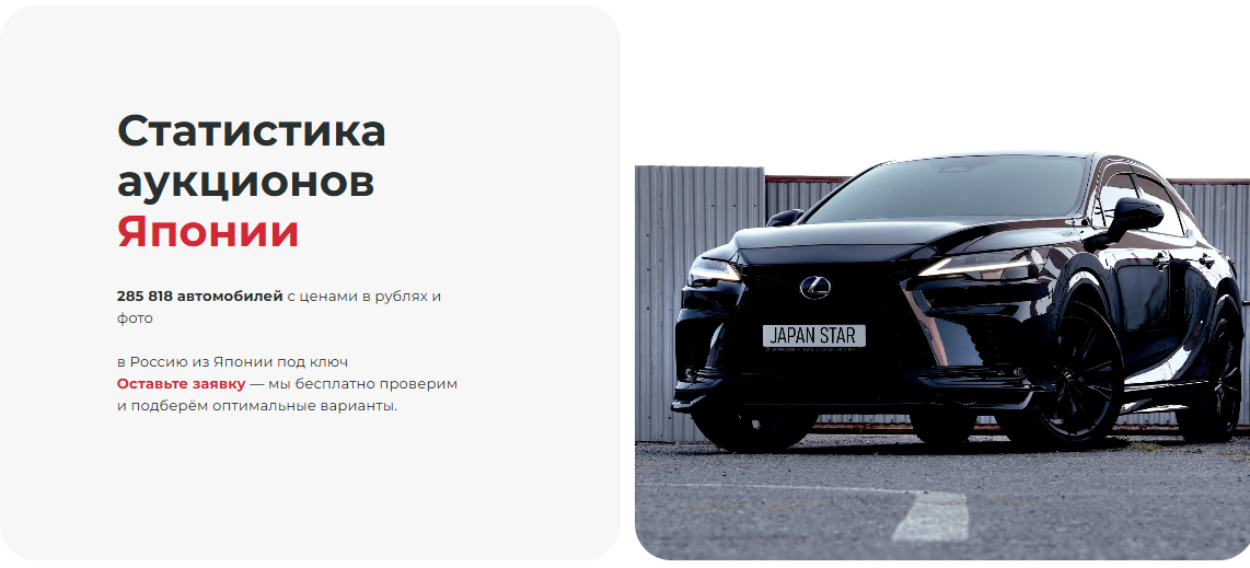 Статиска аукционов Японии